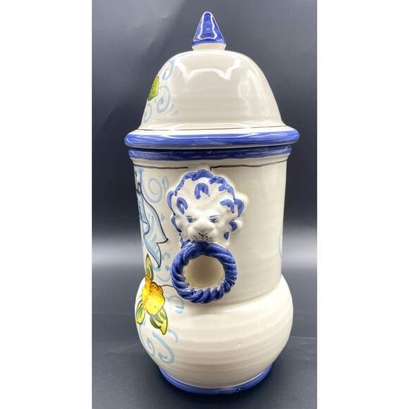 Di Camillo Biscotti 1920 Jar Hand Painted 13" Tuscany Italy Lemons MINT Conditio - Picture 4 of 15